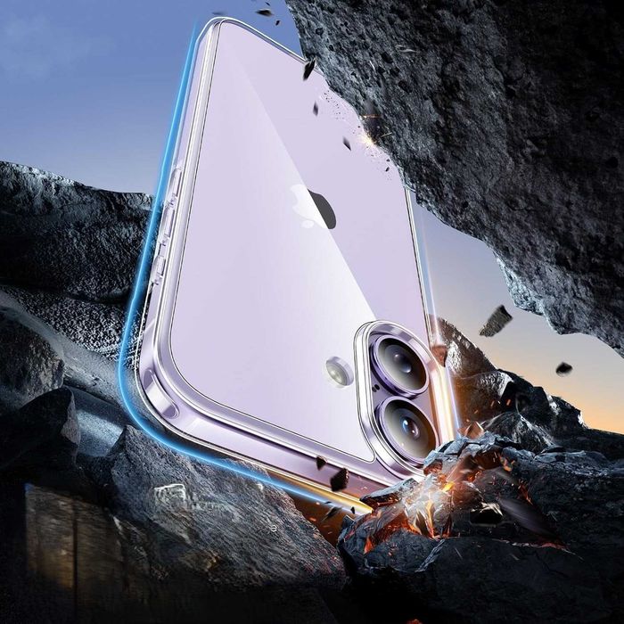 Etui iPhone 17 TAURI + szkło 9H przezroczyste slim
