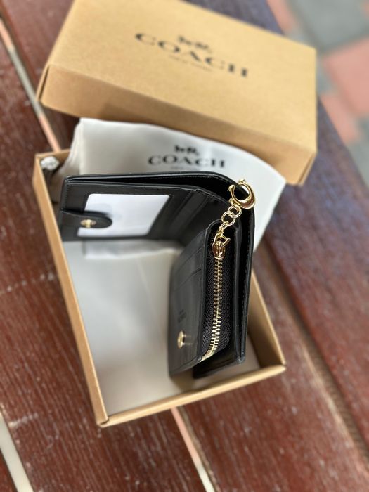 Гаманець жіночий Coach шкіряний snap wallet | женский кошелек коач Coach