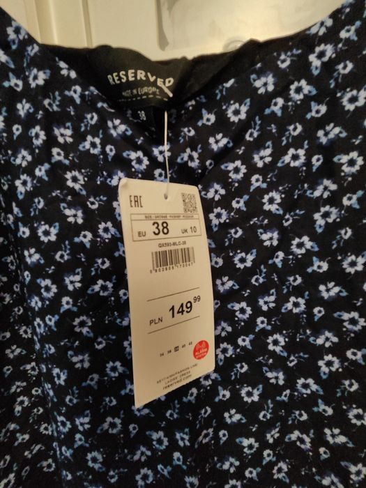 Letnia sukienka Reserved Nowa r.38
