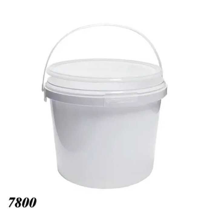 Контейнер відро пластикове харчове прозоре, біле. Пластиковое ведро