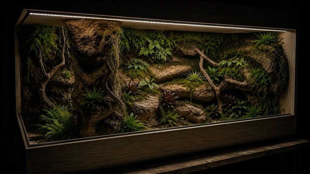 Okazja terrarium tropikalne dla gekona orzęsionego pytona regiusa boa cesarskiego