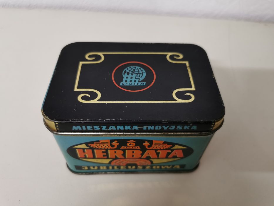 Pudełko metalowe po herbacie Społem