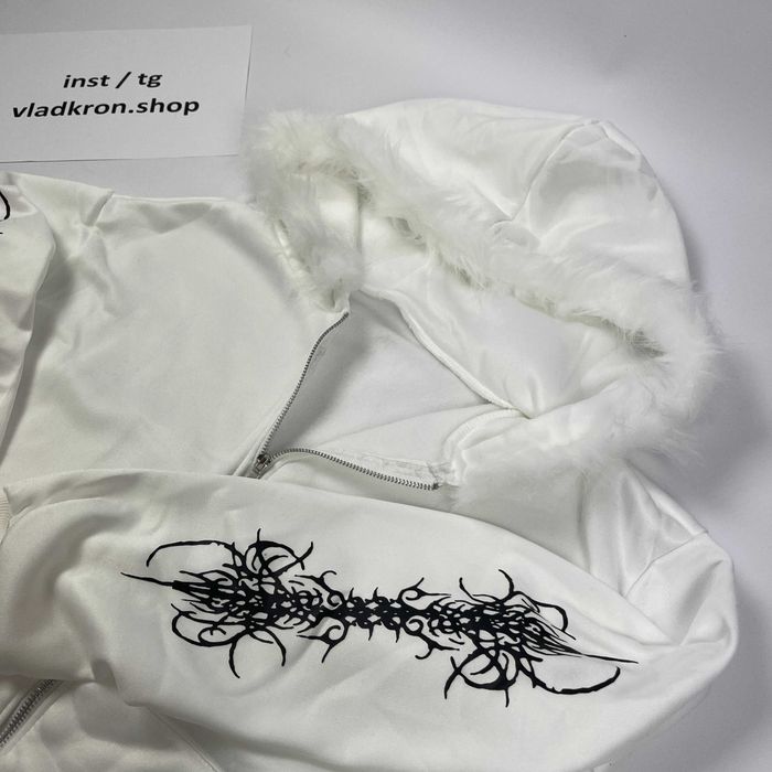 Fur Zip-Hoodie | 2 colors Opium, Archive, Distressed, Oversize