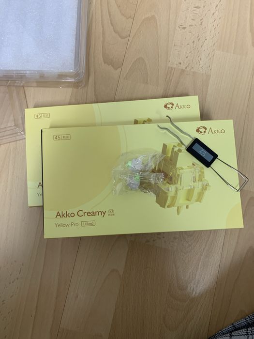 Aula f75 Custom Akko Creamy Yellow Pro v3