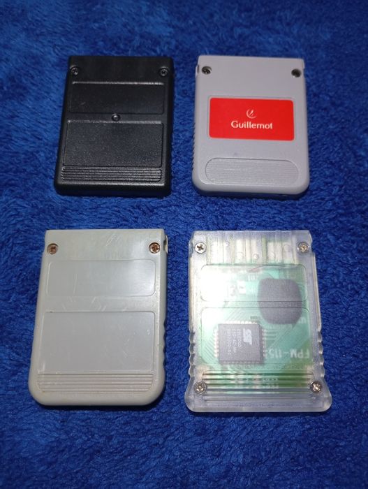 4 cartões memoria ps1 ps2