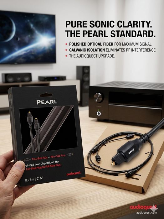 Cabo Ótico Toslink AudioQuest Pearl (0.75m)