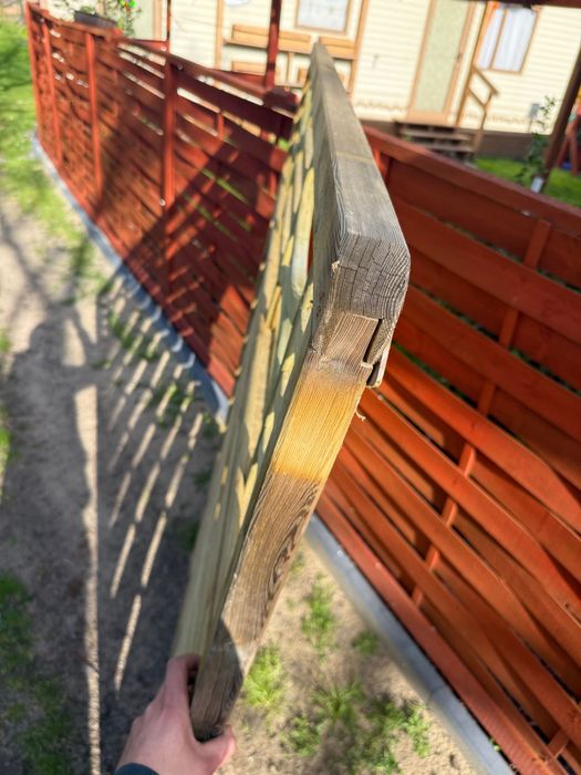 Płot drewniany płot panelowy pergola