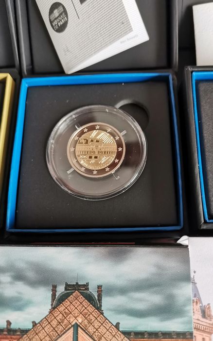 Conjunto de 3 Moedas 2€ proof França monumentos icónicos