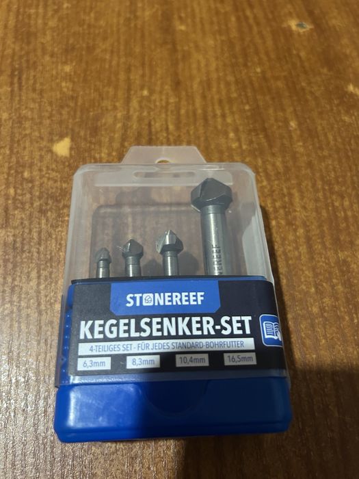 Продам набір конічних зенкерів (конусних
свердел) Stonereef
Kegelsenker-Set (4 шт.)