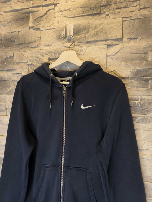 Bluza Nike Rozpinana z Kapturem Zip Hoodie Logo Basic Granat