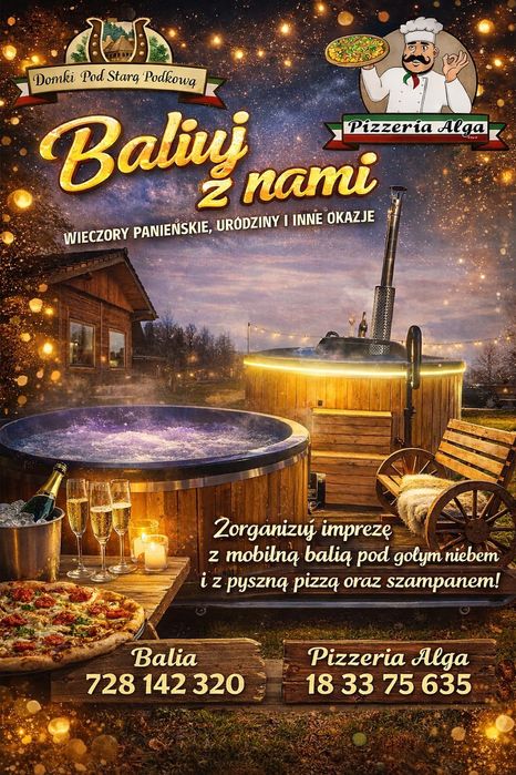Mobilna balia, balia na wynajem, bania, JACUZZI- Nowy Sącz