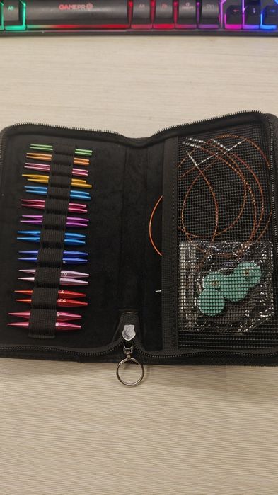 Набор укорочених з'ємних 12 пар спиць, 4 тросика, заглушки, конектори