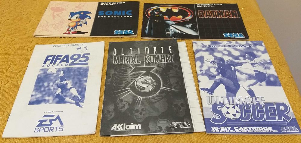 Capas e manuais Mega Drive + Master System