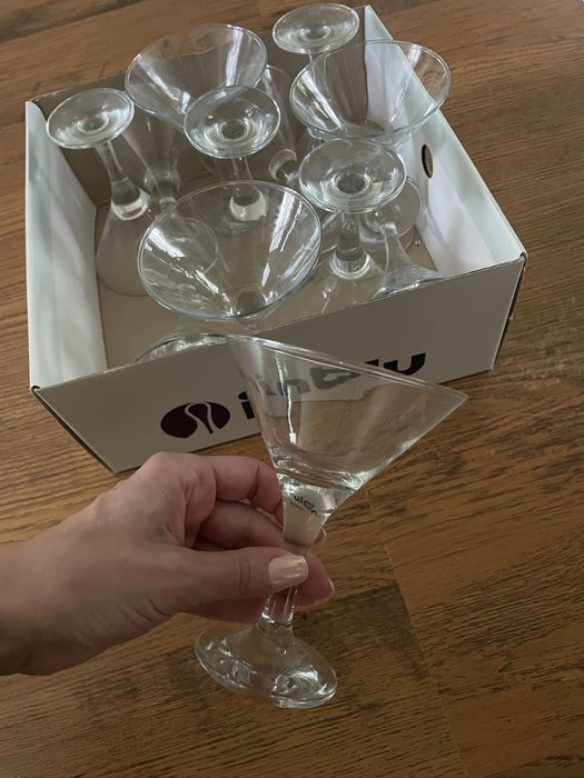 Бокали 12 шт, келихи для мартіні