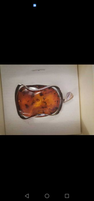 Bursztyn duży wisior!