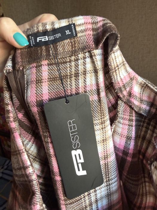 Спідниця в клітинку XL демісезон new yorker