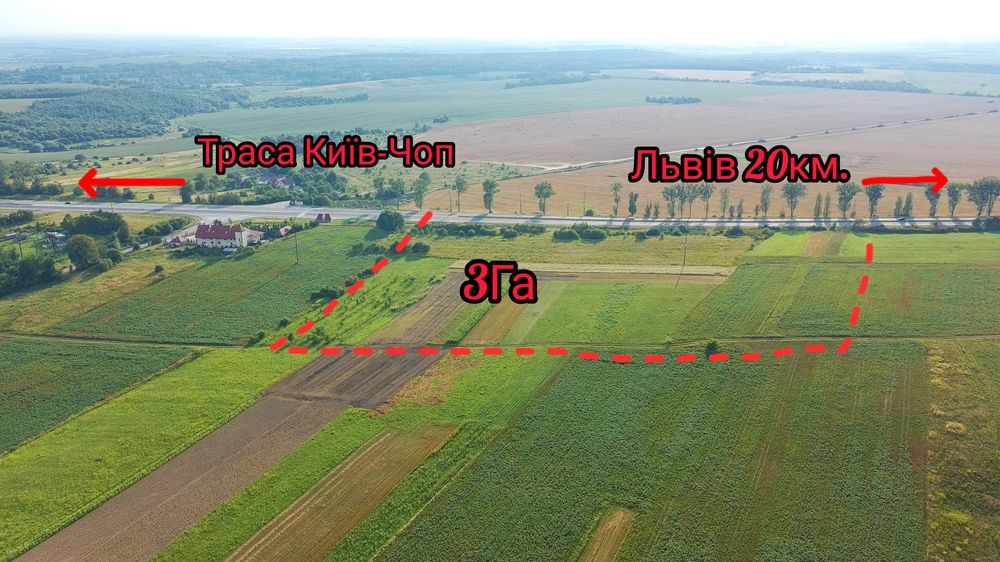 Продаж ділянки поруч з трасою Київ-Чоп