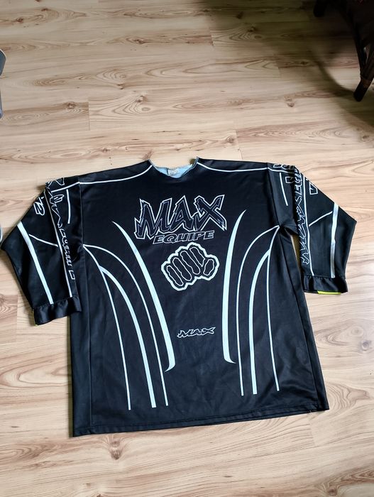 Czarny Longsleeve Sportowy Motoryzacyjny Wulfsport Max Equipe V-12