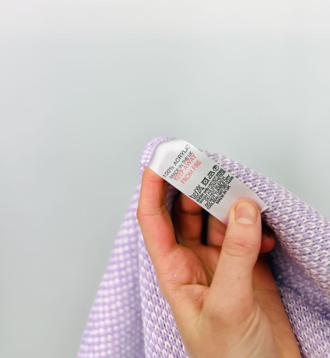 Liliowy kardigan w panterkę S 36