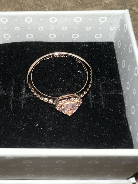 Pierścionek PANDORA serce rose gold 56 promise ring