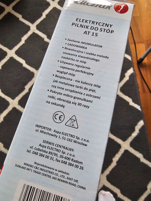 Nowy elektronoczny pilnik frezarka do stóp