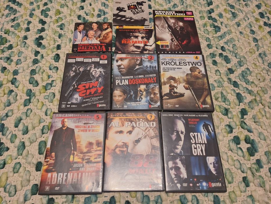 Filmy DVD thriller sensacja akcja Kino z adrenaliną 10 sztuk