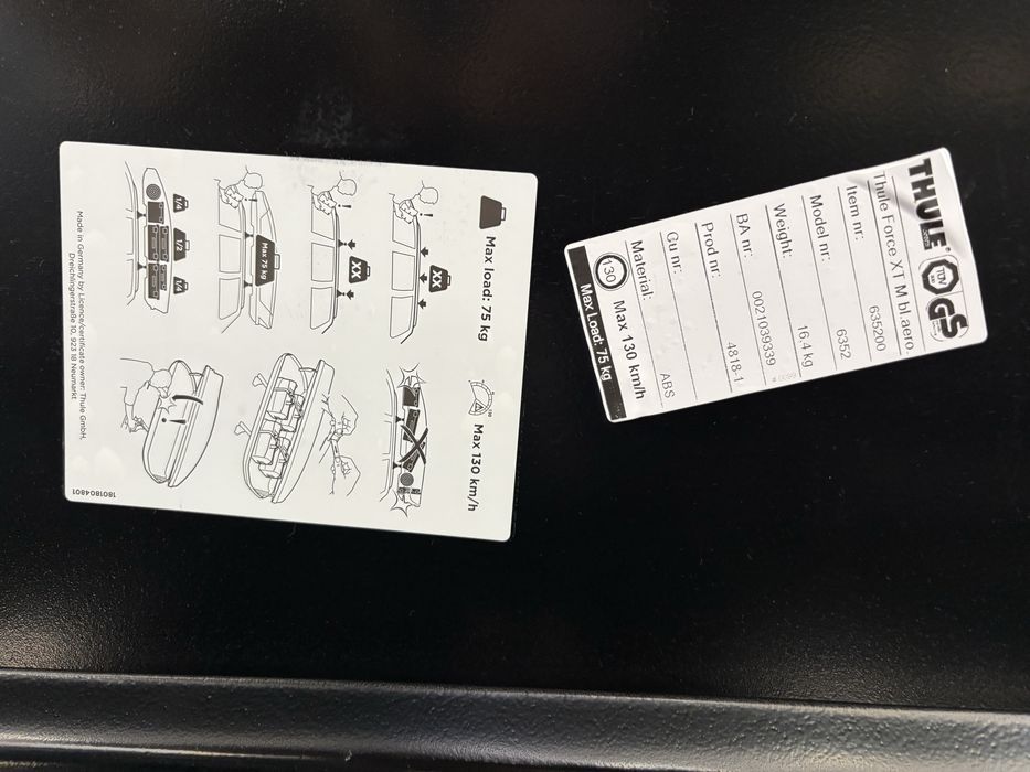 Vendo bagageira de tejadilho THULE usada.