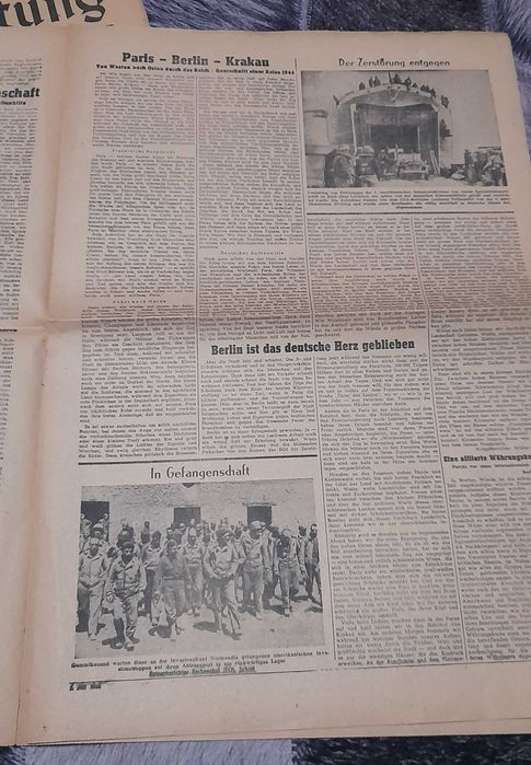 gazety Krakauer Zeitung 1944 Generalna Gubernia okupacja II Wojna