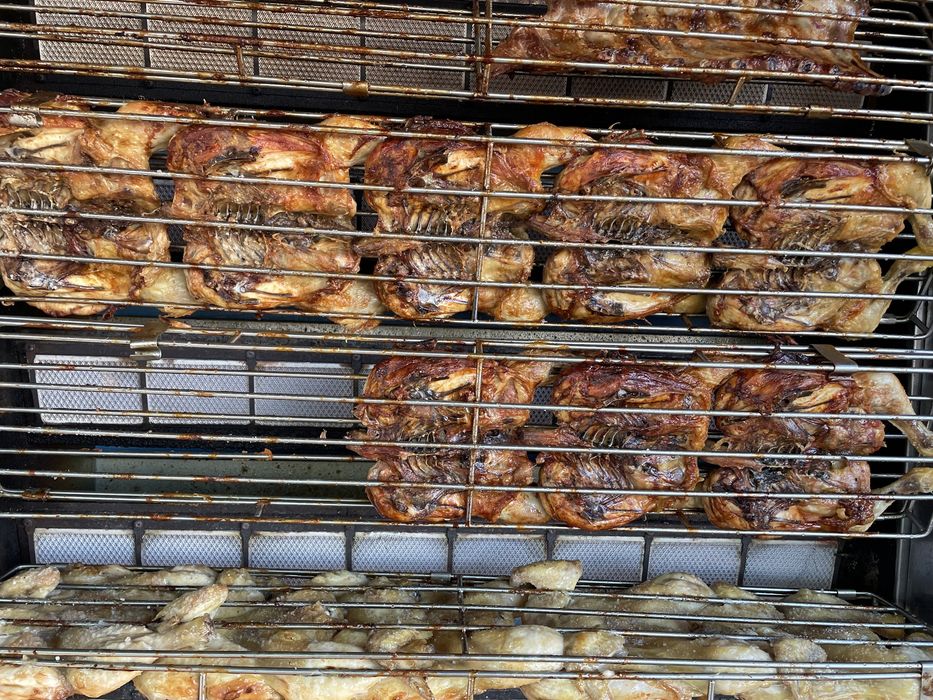 Assador frango aberto 30 frangos