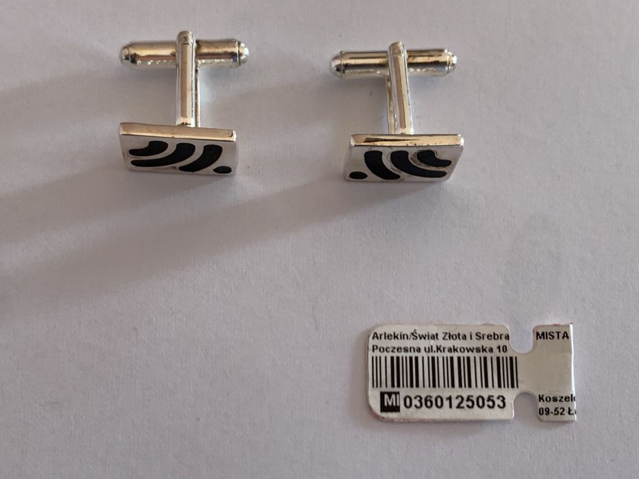 Super prezent! męskie Srebrne spinki do koszuli
