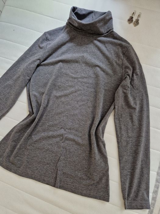 szary cienki golf bawełna