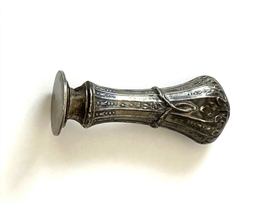 sinete antigo em prata, punção javali