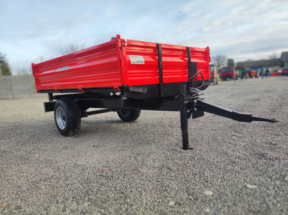 PRZYCZEPA ROLNICZA 3t jednoosiowa euro-masz WYWROTKA/ nadstawy