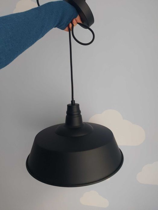 Lampa loft sufitowa czarna