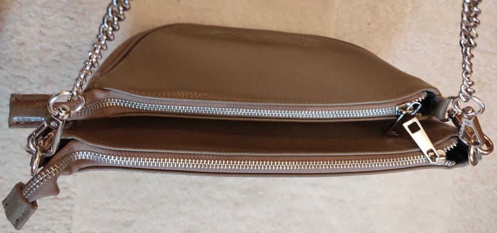 Świetna skórzana włoska torebka Vera Pelle