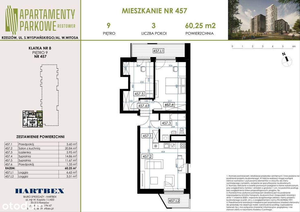 Apartamenty Parkowe | mieszkanie 3-pok. | 457