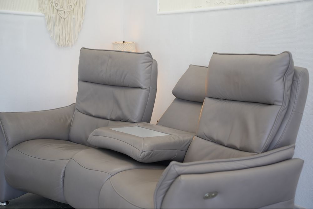 Skórzany komplet wypoczynkowy 3+1 Wohnwert (relaksy)