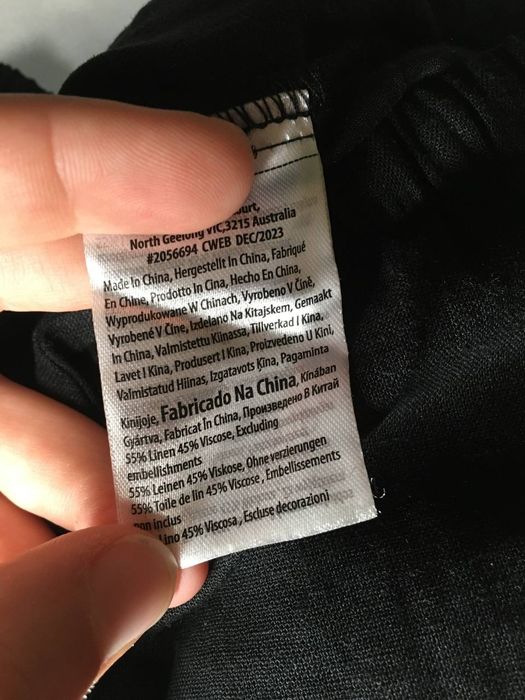 Лляні штани  чорні