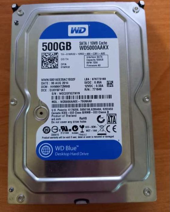 Dysk WD 500 GB SATA III 6,0 Gb/s 7200RPM