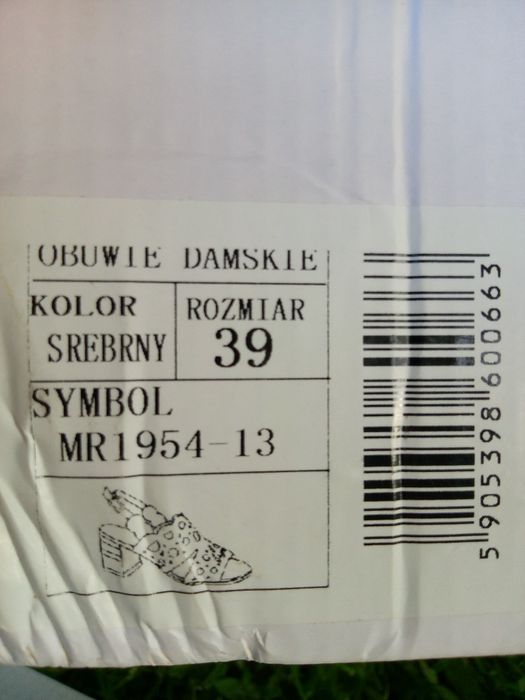 Sandały/pantofle letnie na obcasie Daszyński rozmiar 39