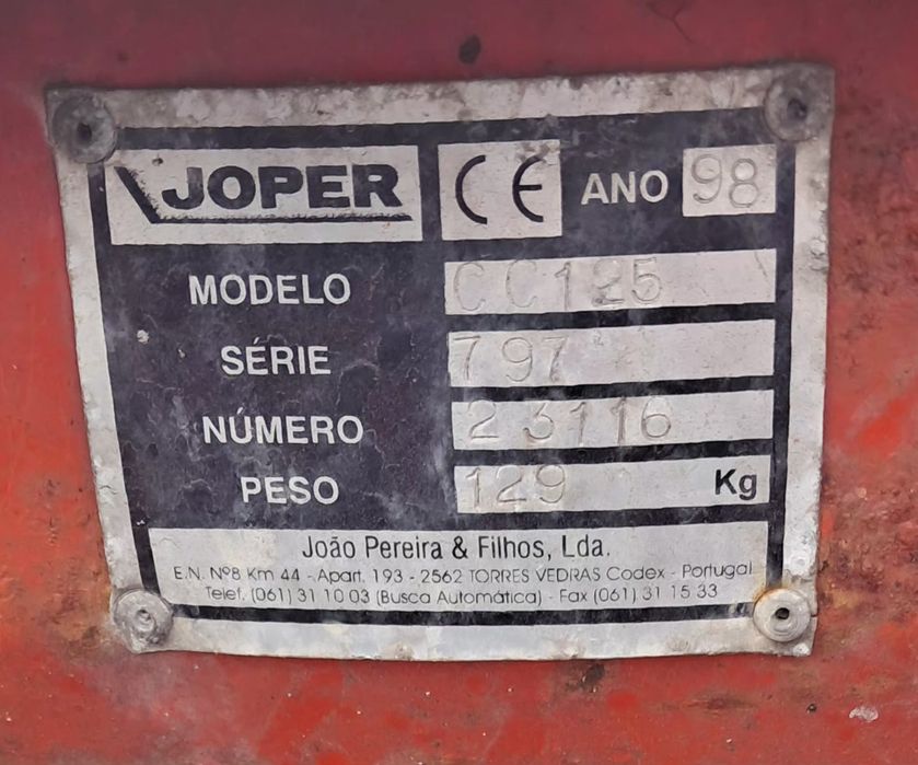 Caixa de carga ou gamela joper 1,25