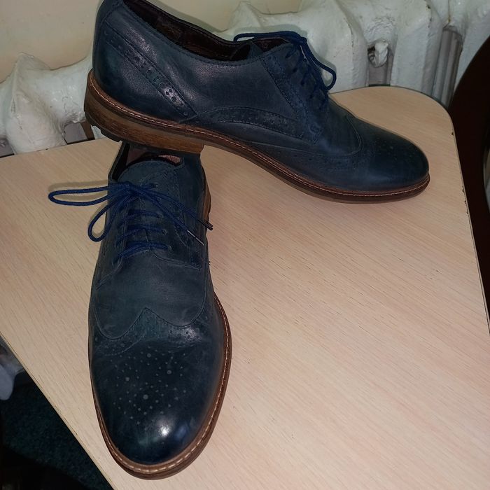 Чоловічі шкіряні туфлі-броги Clark's,43 розмір