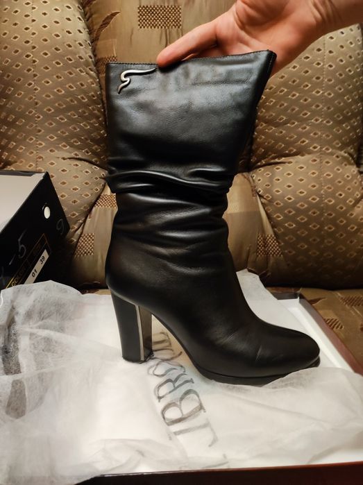 Полусапожки кожаные б/у