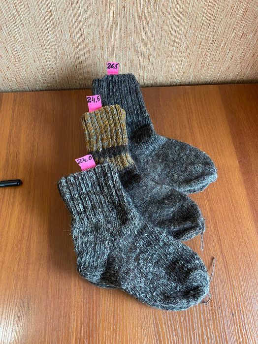 Носки ,следочки из козьего пуха+шерсть шпанки ручной работы -НОВЫЕ