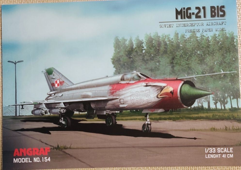 Model kartonowy Mig21 bis skala 1:33