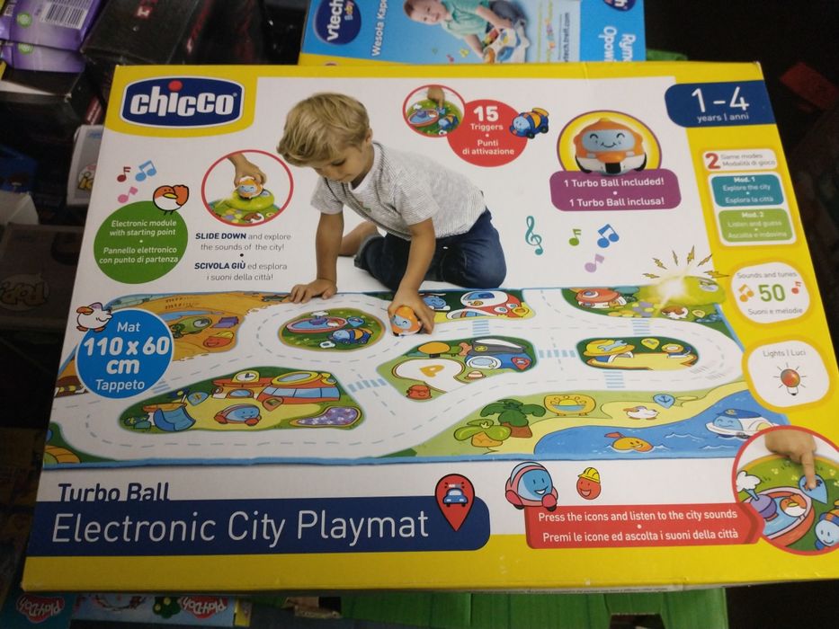 Nowa mata interaktywna dla dziecka Chicco dźwięk