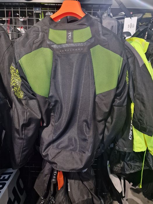 kurtka tekstylna REBELHORN JAX BLACK/FLUO YELLOW !gratisy/raty!