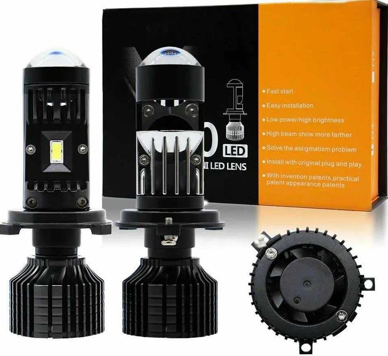 Очень крутые лампы H4 60Вт в авто! Лампы BI-LED H4 мини линзы Y10Prо
