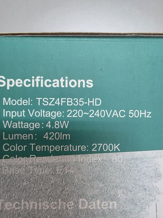 6 Lâmpadas LED Edishine 4.8W - 2700k - Reguláveis