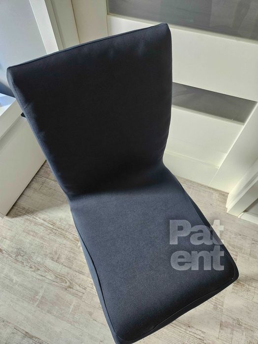 Pokrowce na krzesła grafitowe uniwersalne elastyczne 4 sztuki